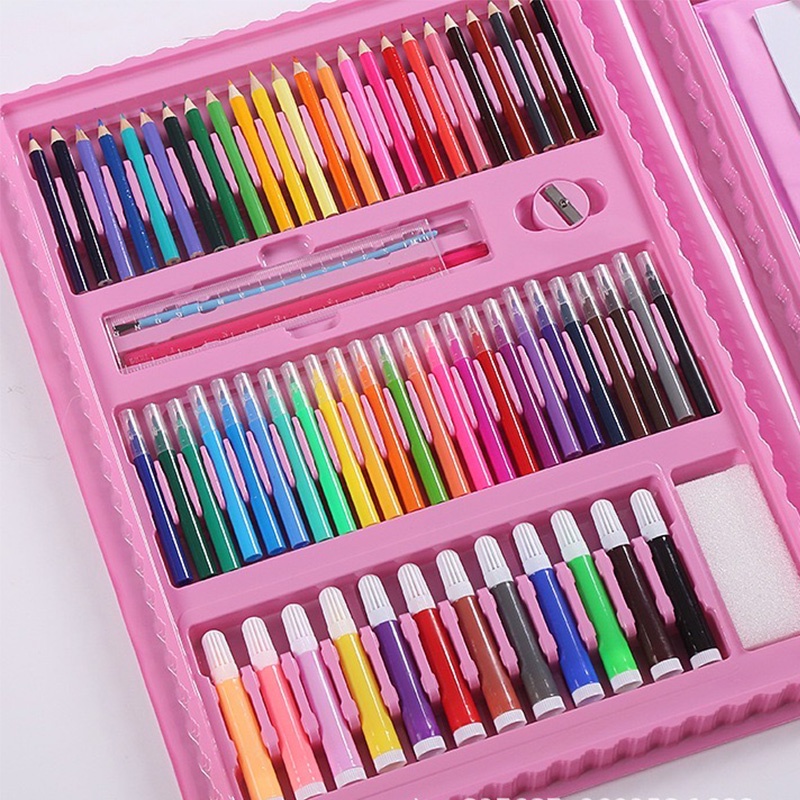 Alat lukis set isi 208 pcs Murah/Perlengkapan Melukis anak set /Super Mega Art Set / pensil warna set isi 208pcs8 pcs/ crayon anak lengkap original/alat menggambar anak isi 208pcs lengkap