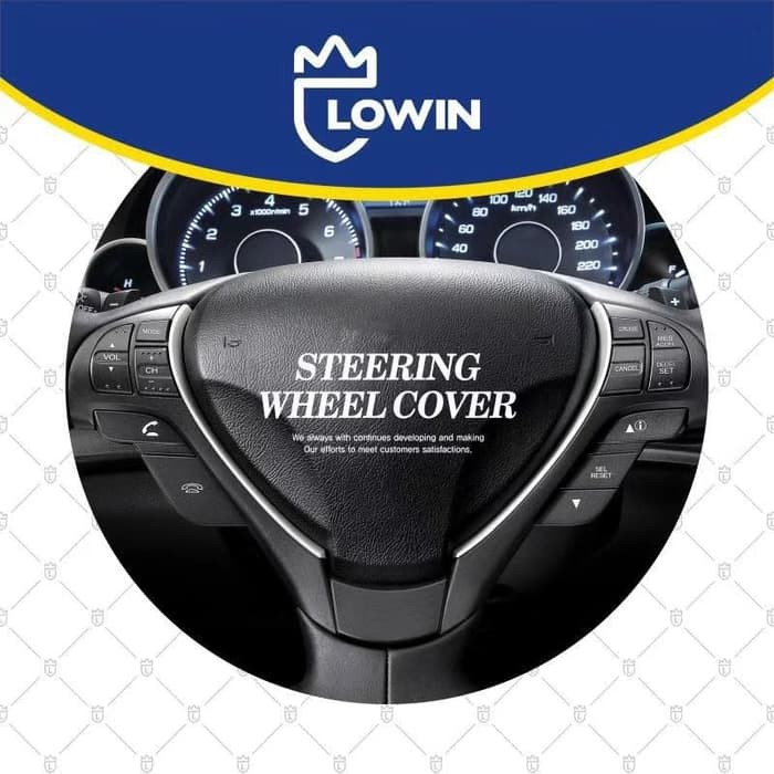 SARUNG SETIR MOBIL / STEERING WHEEL COVER PREMIUM KULIT LOWIN 5560