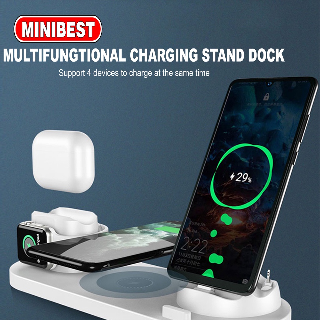 [MB] Wireless Charger 6 in 1 Fast Charging Universal Multifungsi