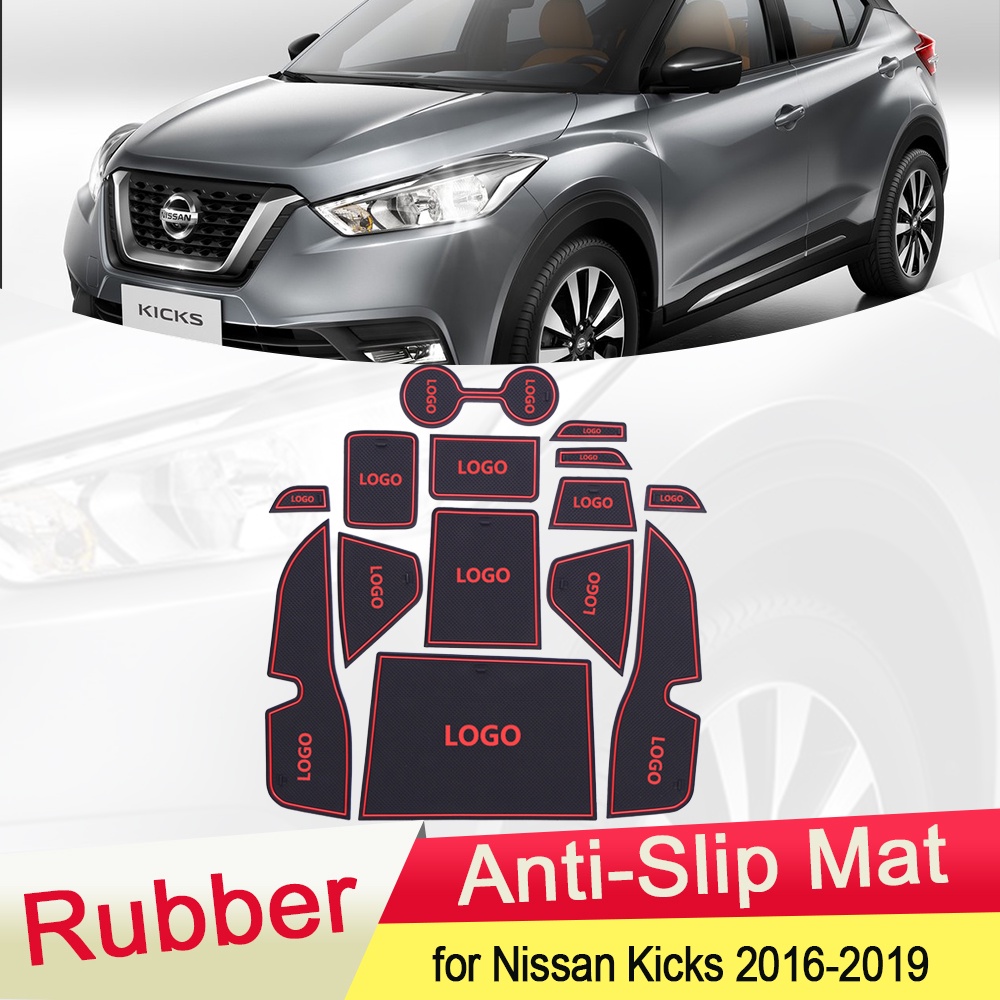 Pad Karet Anti Slip Dekorasi Interior Pintu Mobil Untuk Nissan Kicks 2016 2017 2018 2019 2020 2021