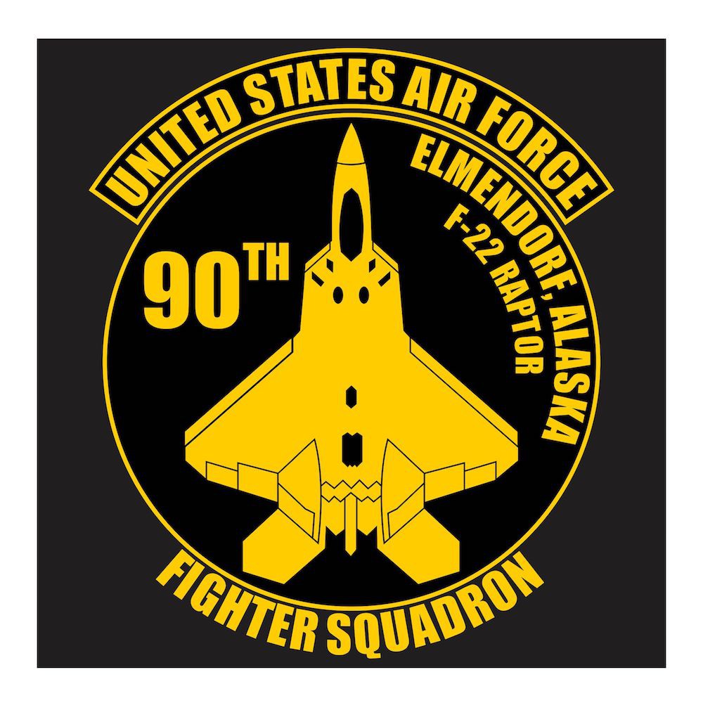 US Air Force F-22 Raptor Squadron 90th series 1 Cutting Sticker