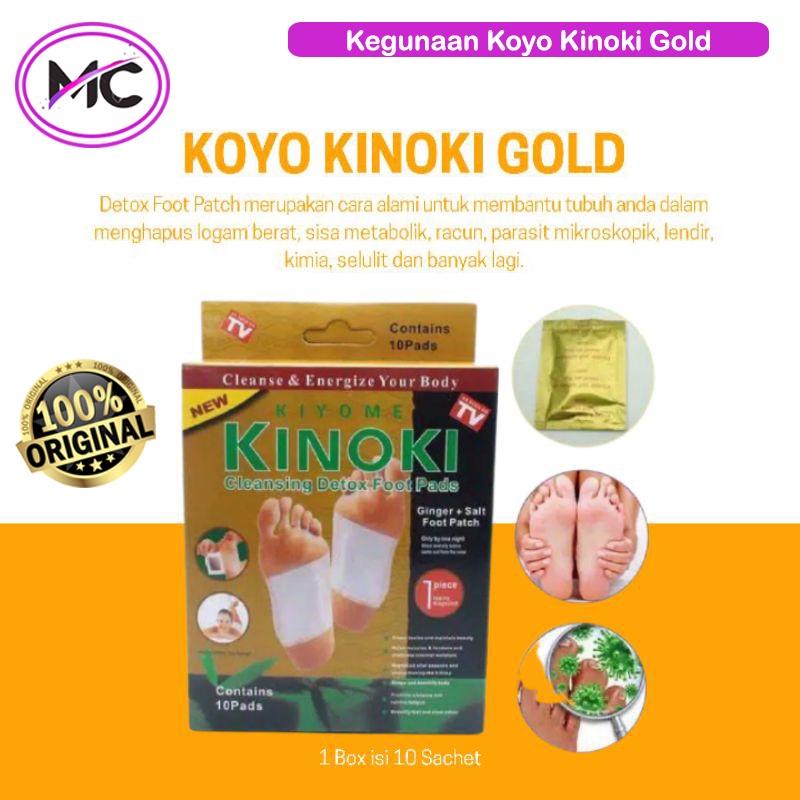 Koyo Kaki Detox Herbal Natural Alami Kinoki Gold Original Ampuh Membuang Racun Dalam Tubuh Koyo Herbal Kesehatan