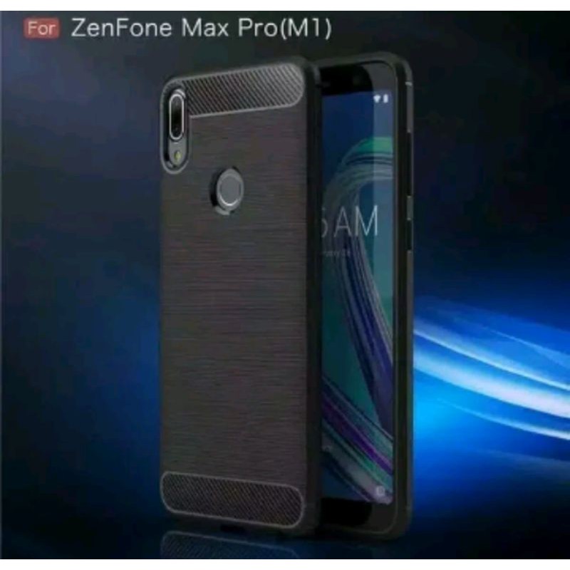 CASE SOFTCASE IPAKY FIBER CARBON ASUS ZENFONE MAX PRO M1 ZB601 ZB602KL X00TD