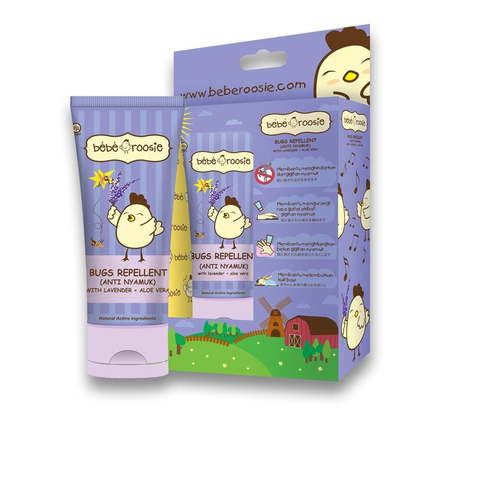 Big Sale Bebe Roosie Bugs Repellent 60 gr Cream Anti Gigitan Nyamuk Bayi Penghilang Bekas Gigitan Ny
