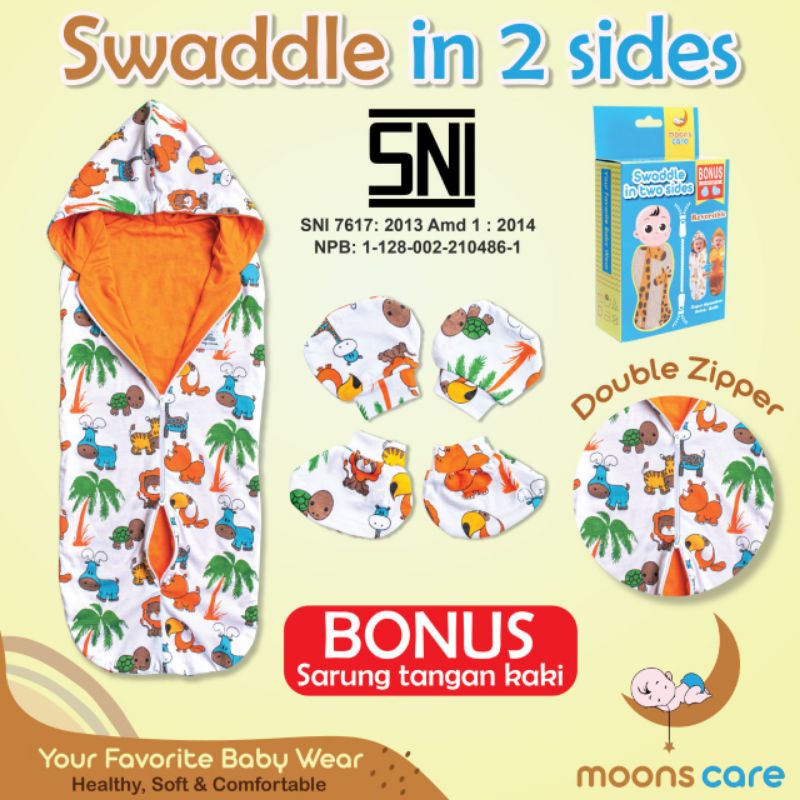 SNI Bedong Bolak Balik Dita Moons Care (2 sides) motif