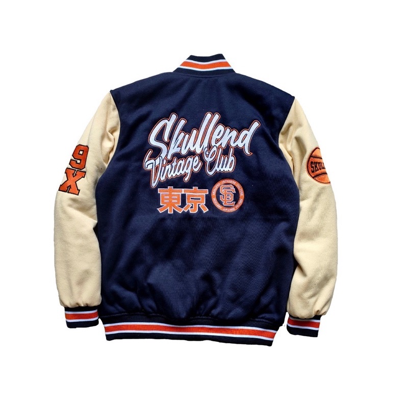 MUGIJAYA JAKET SKULEND PRIA WANITA - JACKET SKULEND FULL BORDIR L XL FLACE