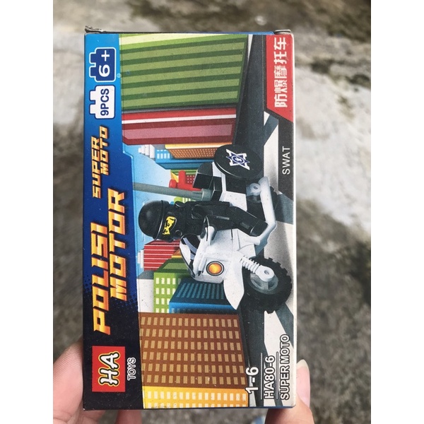 LEGO ANAK MODEL POLISI DAN MOTOR SWAT MURAH KONDISI BARU