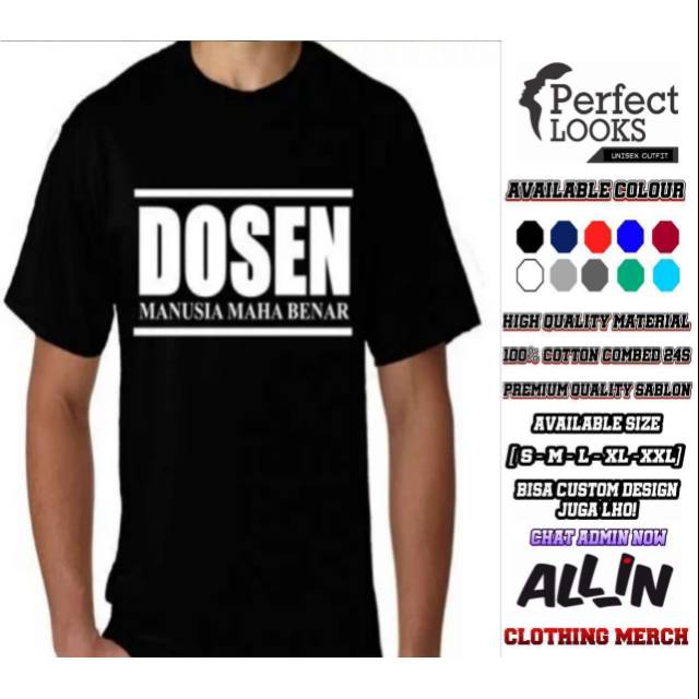 KAOS DOSEN MANUSIA MAHA BENAR KAOS PROFESI DOSEN SIMPLE