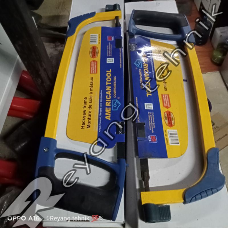 Gergaji Besi Hacksaw Frame + Mata Gergaji 12 inch American Tool