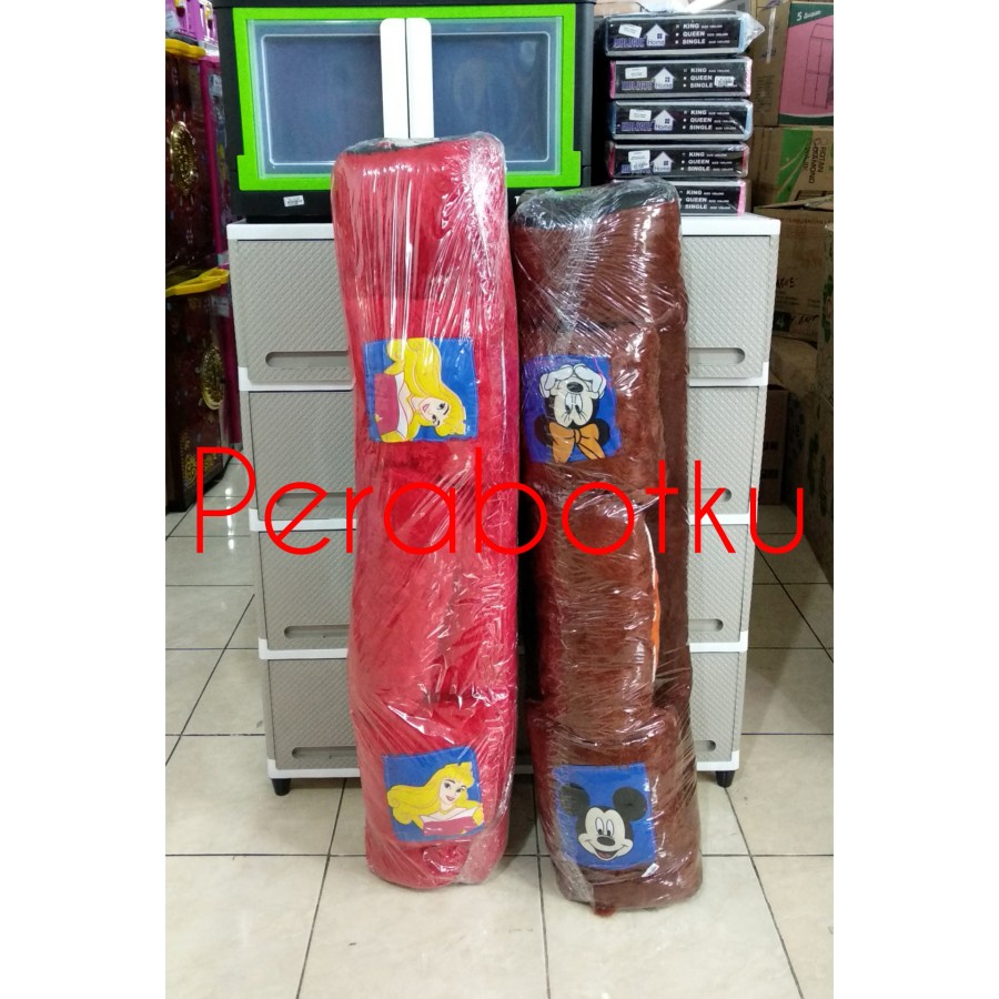 Surpet Karakter + Bantal Guling 140 x 180 cm / Kasur Karpet Bulu Halus
