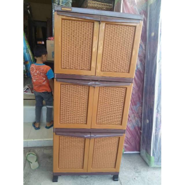 Lemari plastik napolly rotan  BCBC 163 CRS surabaya