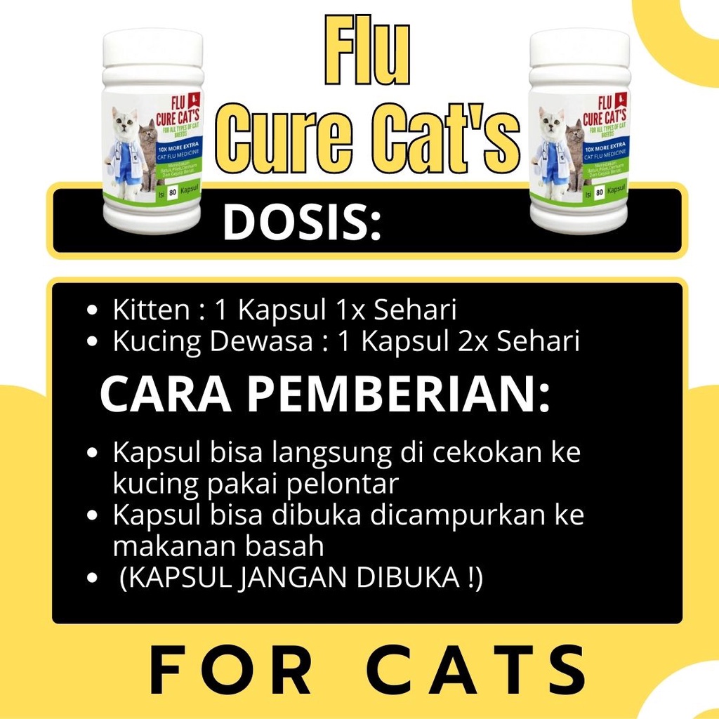 ANTI FLU DAN PILEK CAPS UNTUK KUCING FEZONE