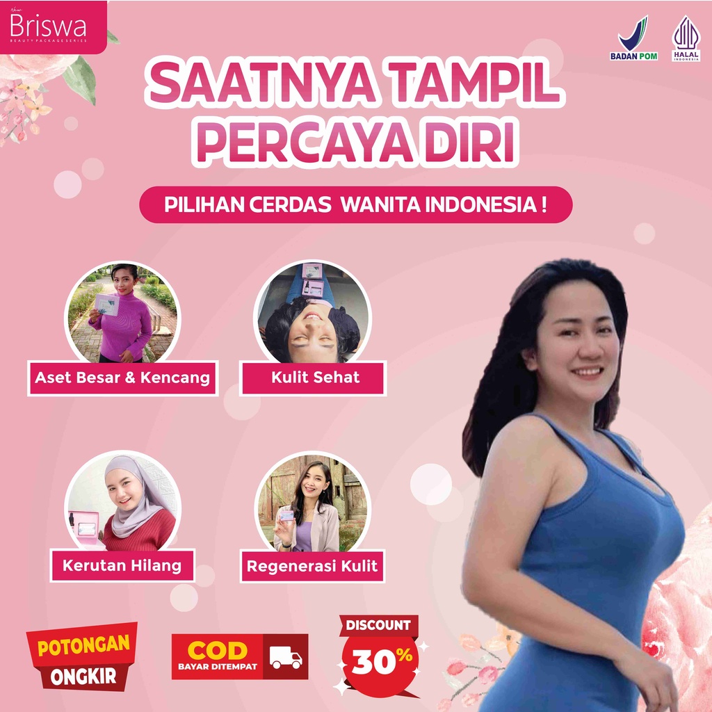 New Briswa Beauty Package Pembesar dan Pengencang Payudara dan Bokong Original Minyak Bulus Asli