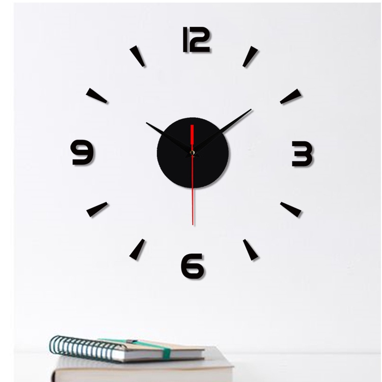 EMOYO Jam Dinding DIY Wall Clock Model Long 30 CM - DIY-201 HITAM