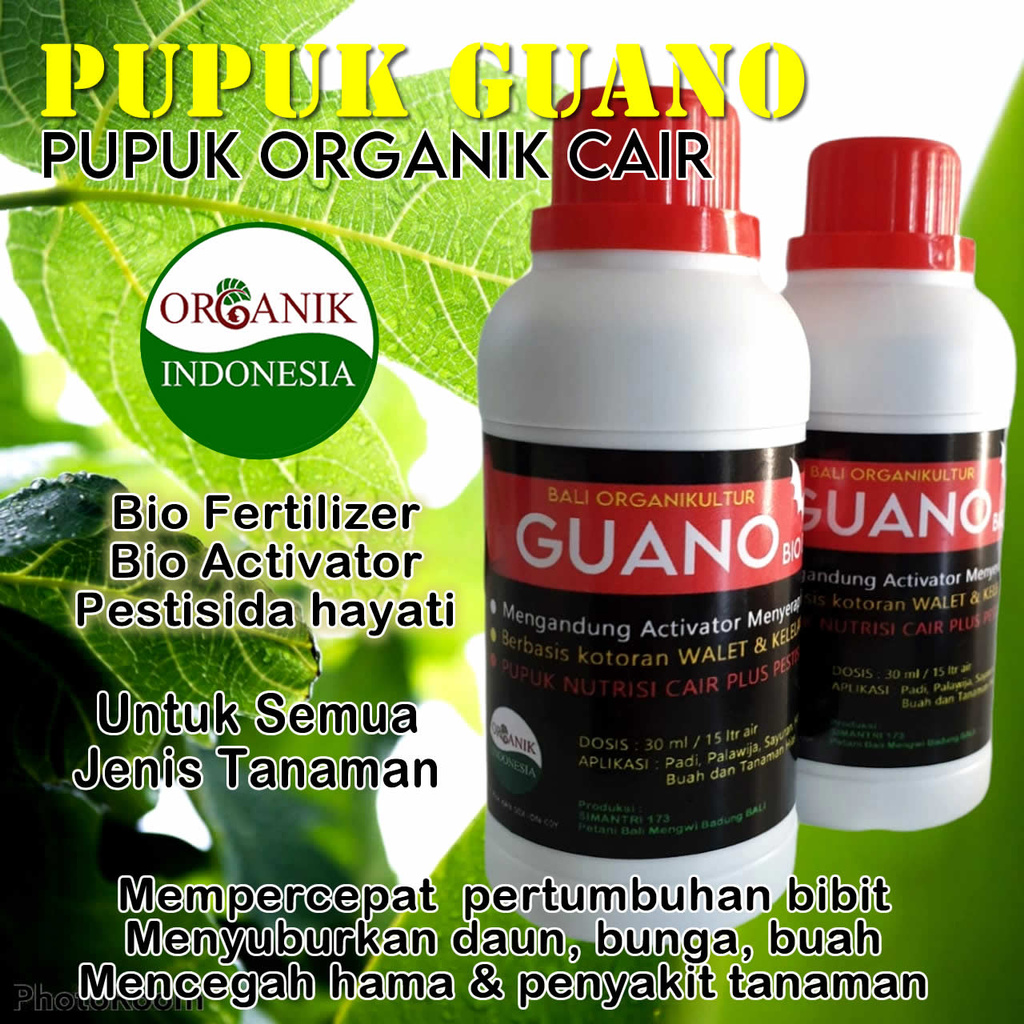 Pupuk Organik Cair Guano Bio Booster | Pupuk Daun Alami Mencegah Penyakit Tanaman