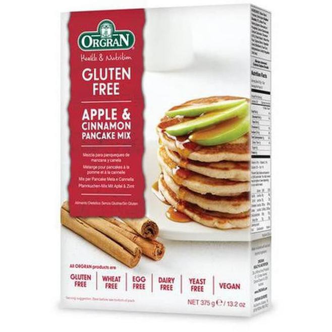 

L6HQ ORGRAN GLUTEN FREE APPLE & CINNAMON PANCAKE MIX NET 375 GR X1S8