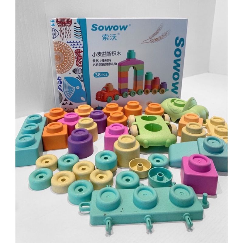 sowow baby softblock soft car toy balok bayi bpa free