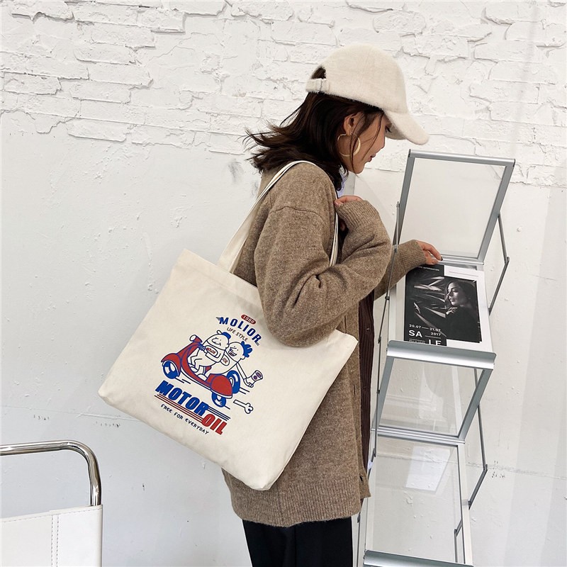 FINOM LIFE STYLE - Tote Bag Wanita Korean Style Motor Oil