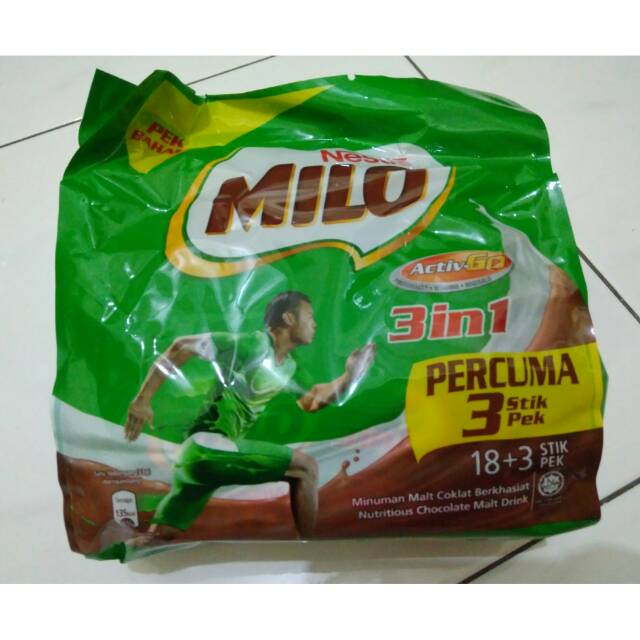 Milo 3 in 1 Malaysia ISI 21SACHET EXP DESEMBER 2019😍😋