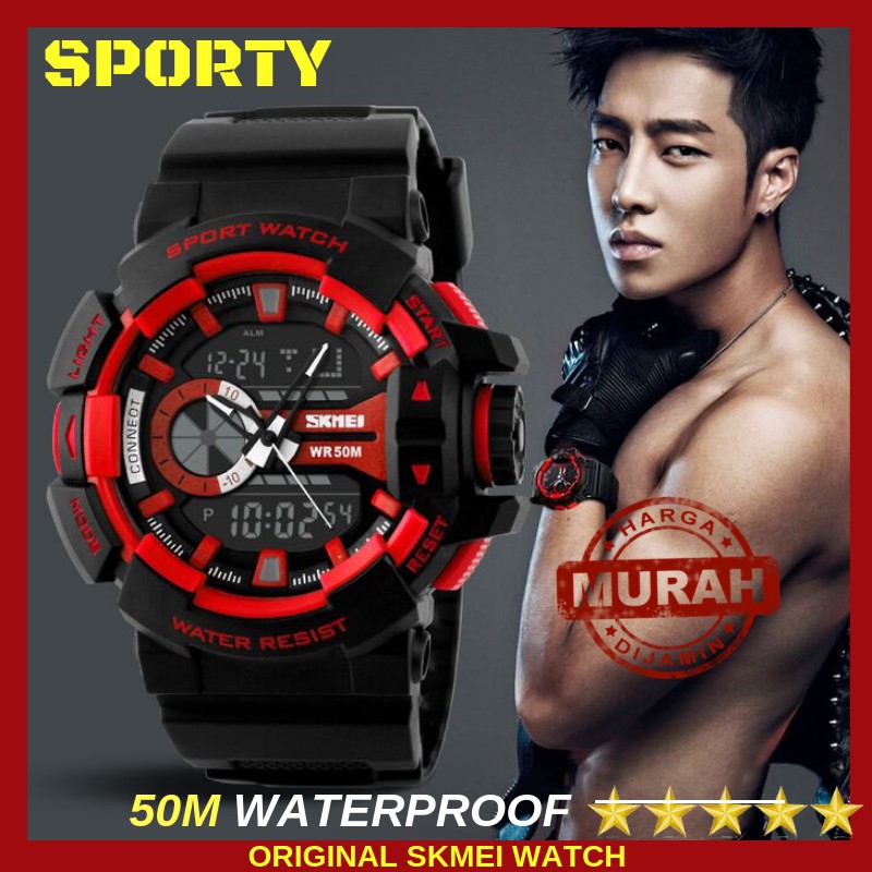 JAM TANGAN ORIGINAL PRIA KEREN JAM TANGAN PRIA SKMEI ANTI AIR