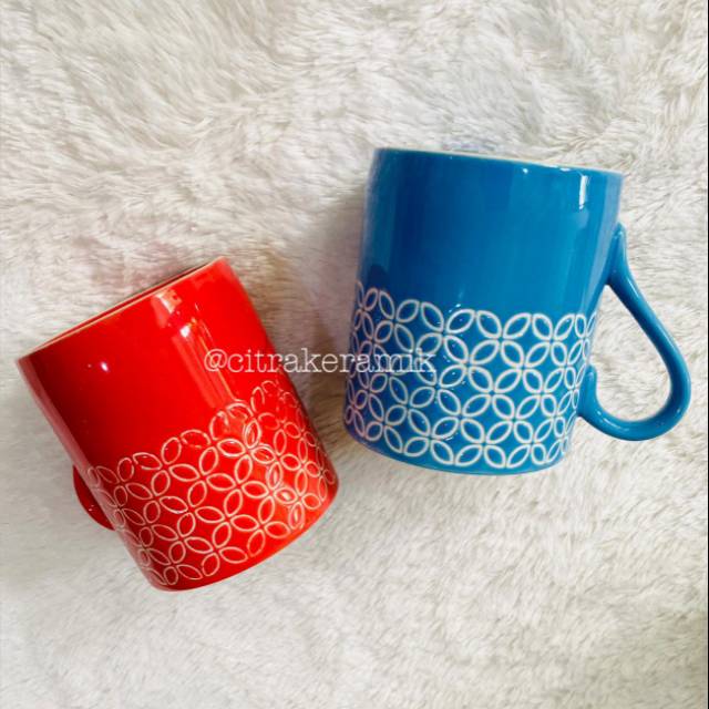 Cangkir kramik motif batik