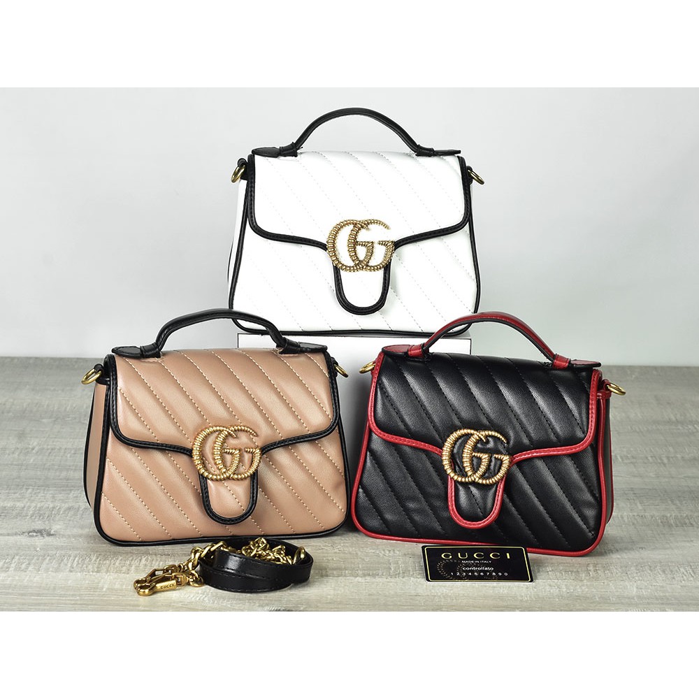 Tas Gucci GG Marmont Beloved Top Handle Mini