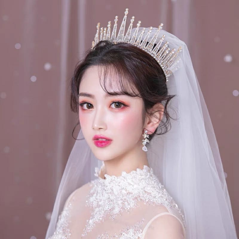 Khalifa Crown - Tiara Mahkota Pengantin Gold &amp; Silver - Wedding Bridal Korea