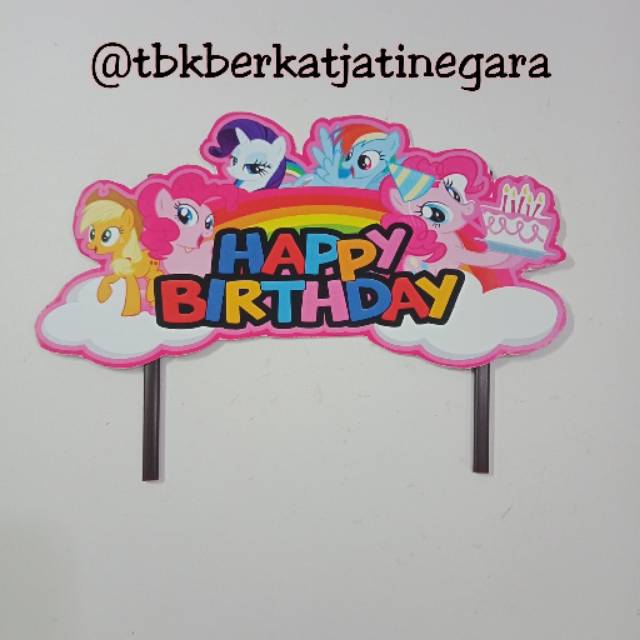 Banner Topper Tusuk hiasan ulangtahun frozen spiderman avengers hello kitty LOL little pony tayo