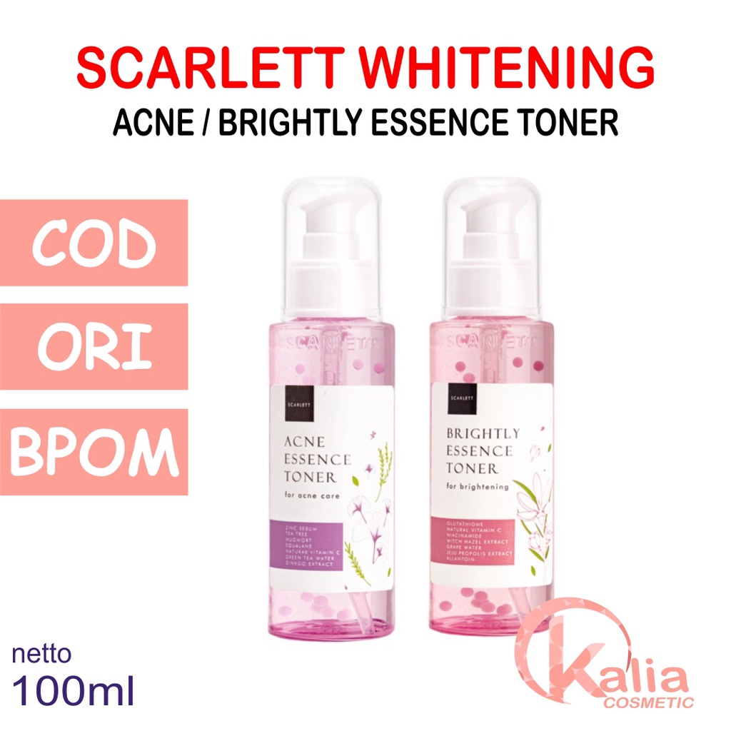 Scarlett Whitening Brightly &amp; Acne Essence Toner | Scarlett Toner Whitening