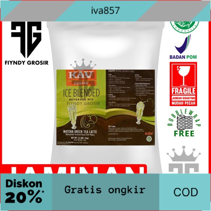 

PROMO MATCHA GREEN TEA LATTE KAV 1kg merk SANTINO / bubuk / powder / Kopi GRATIS ONGKIR