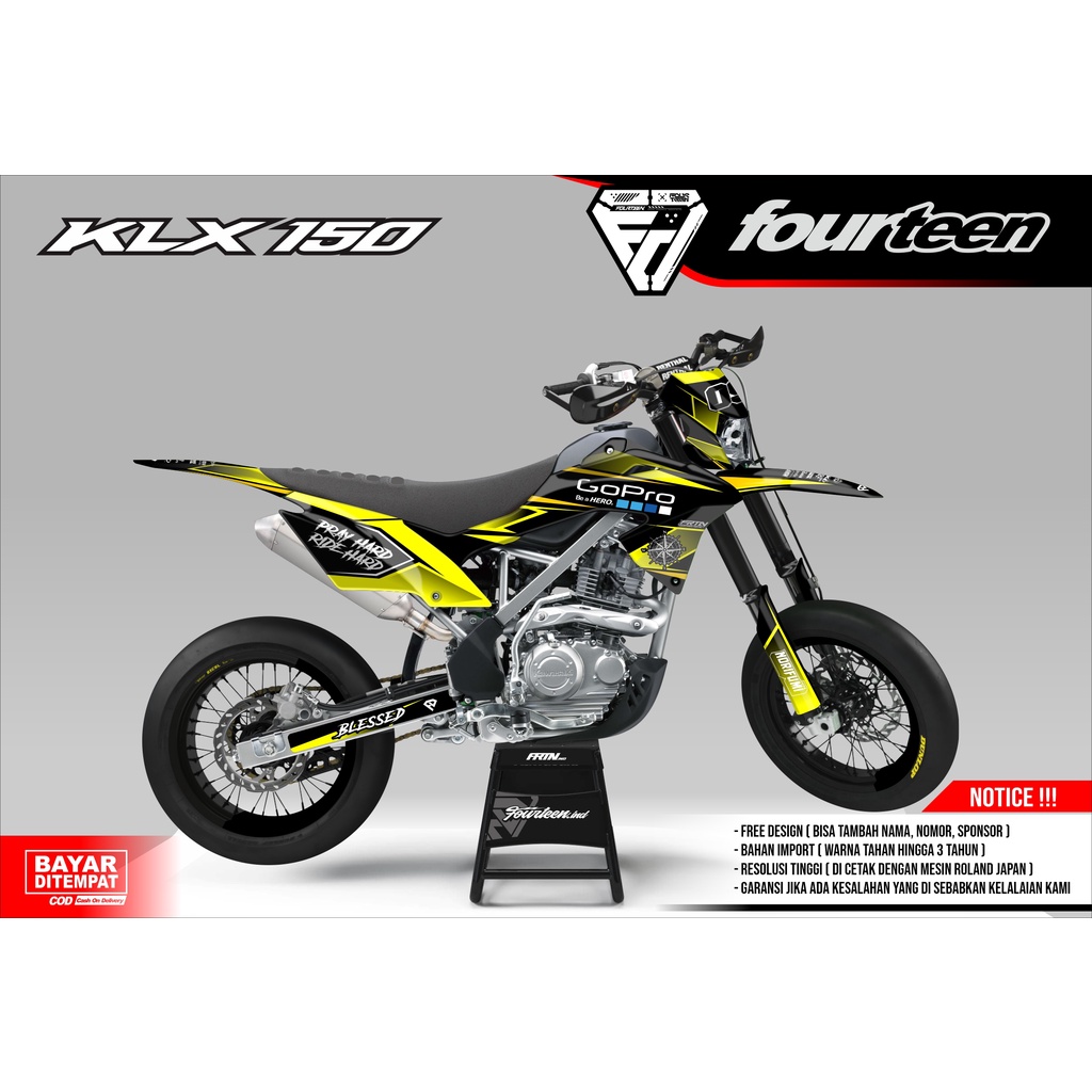DECAL KLX 150 BF - stiker dekal klx full body custom keren simple