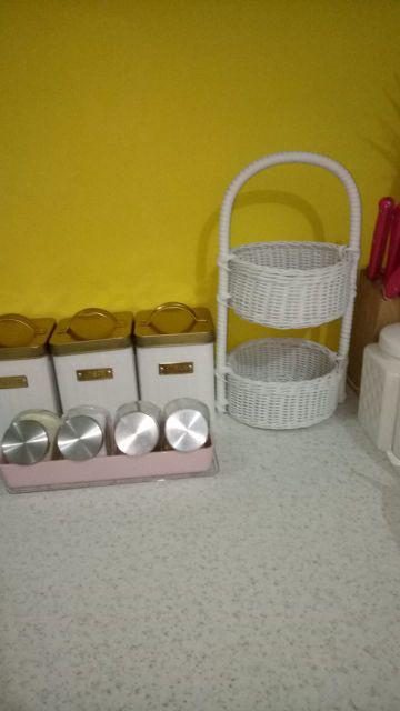 Keranjang Bawang Rotan Sintetis 2 Susun