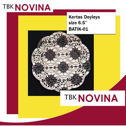 [100 pcs] Kertas Doyleys 6.5&quot; / Kertas Doilies/ doileys BATIK - Alas Toples Kue / Kertas Renda