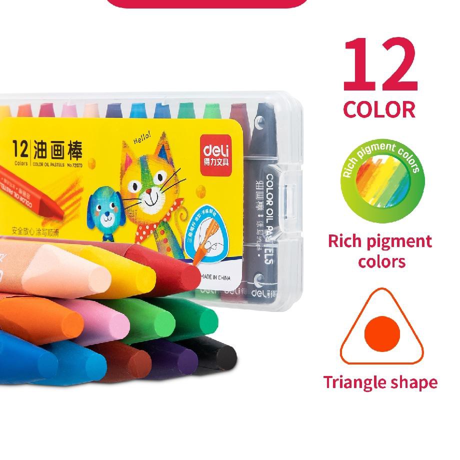 

Best Seller!! KODE-288 Deli Krayon Sekolah 12 Warna Cerah bentuk segitiga ergonomis tangan bersih 72