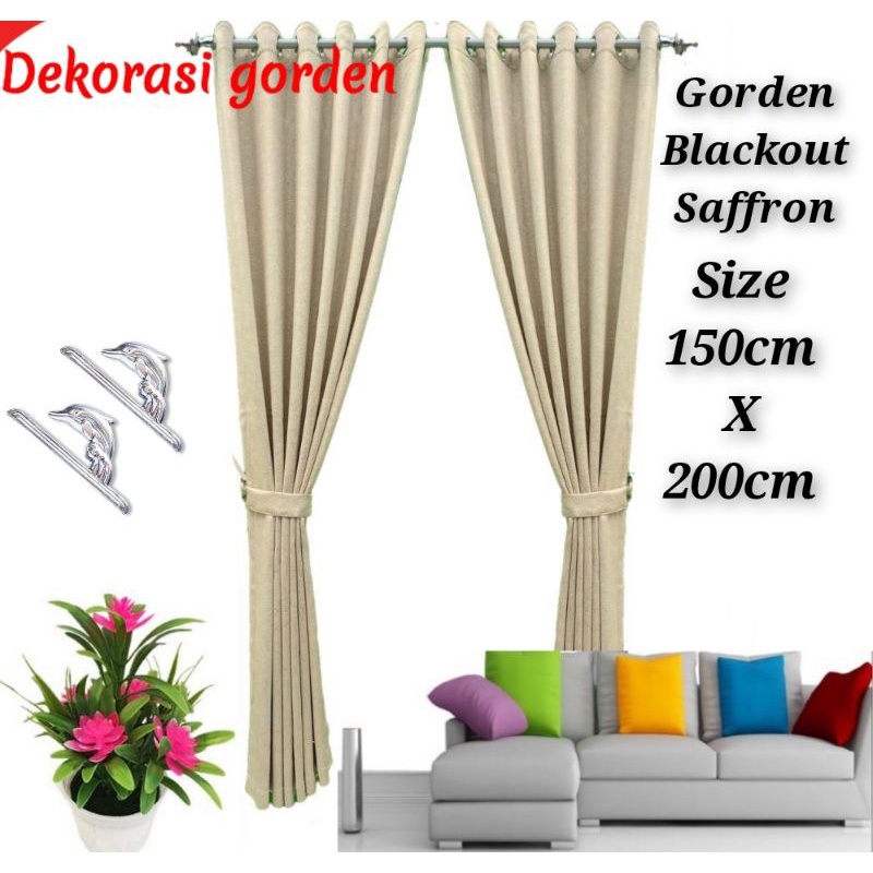 Gorden Blackout Polos 150cm x Tinggi 200cm