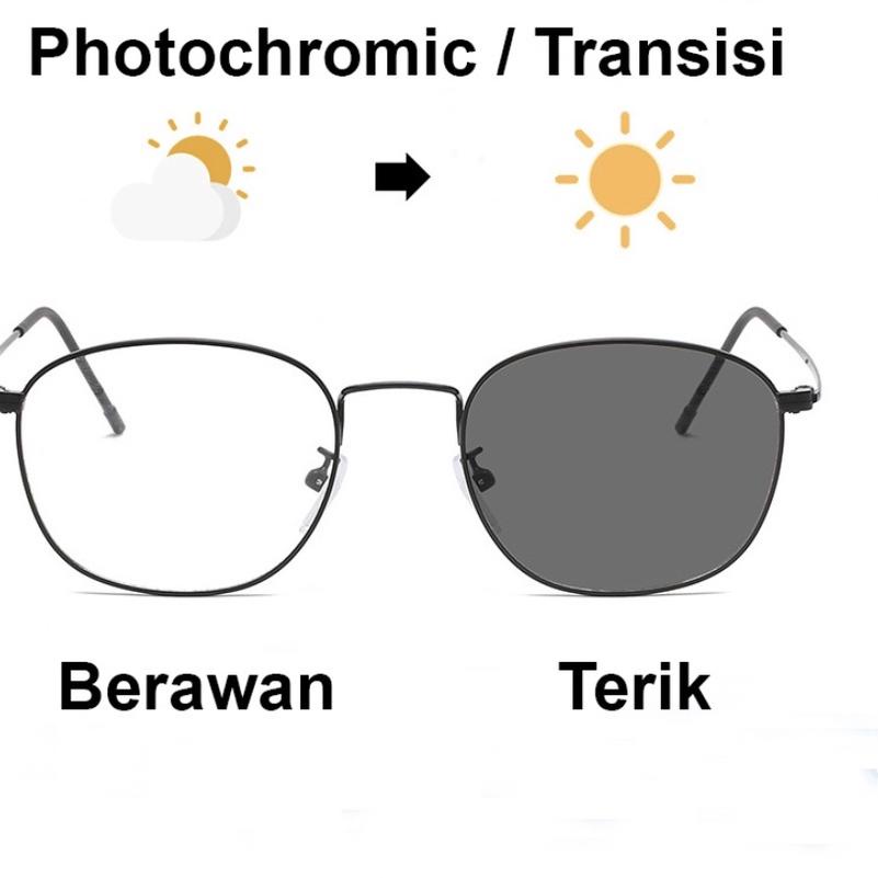 Garansi Langsung Kacamata Photocromic Korea / Anti Radiasi 2 In 1 Potokromik Photochromic Pria Wanita 2029