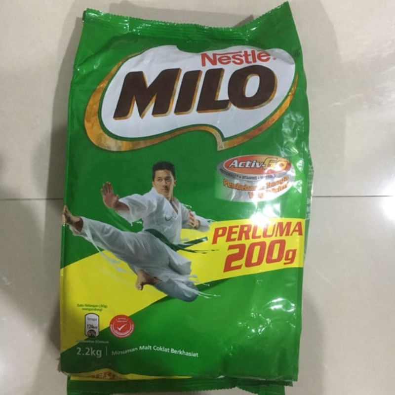 

Milo 2 kg free 200 gr