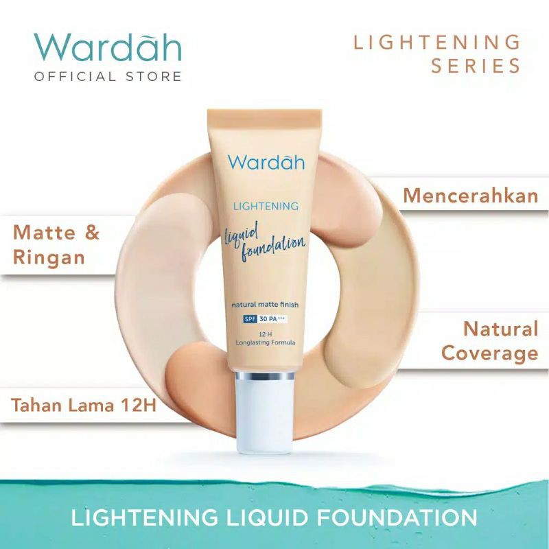 Wardah Lightening Liquid Concealer 7gr | Liquid Foundation Tube 25ml