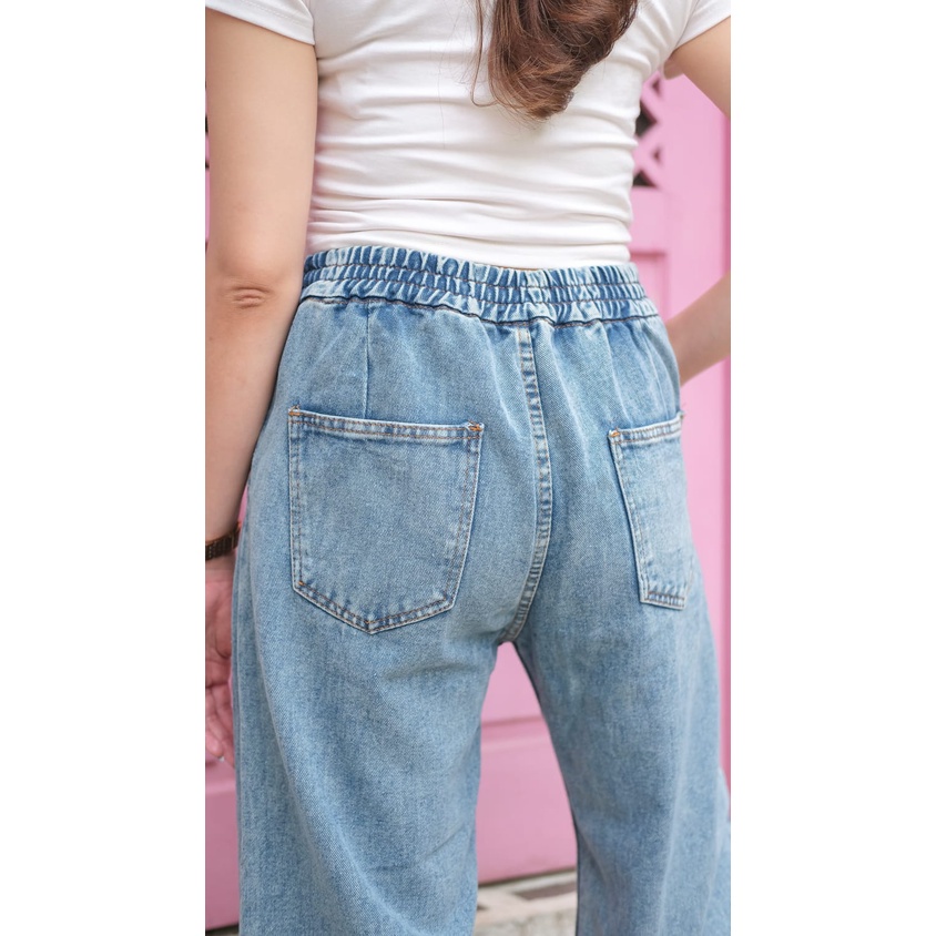 BEFAST - ZEC OOTD Celana Jeans MINUZ / 6466 Celana Panjang Jeans Kulot Tali / Jeans Denim / Celana Kulot Kekinian Remaja / Kulot Jeans Keluaran Terbaru / Jeans Style Korean