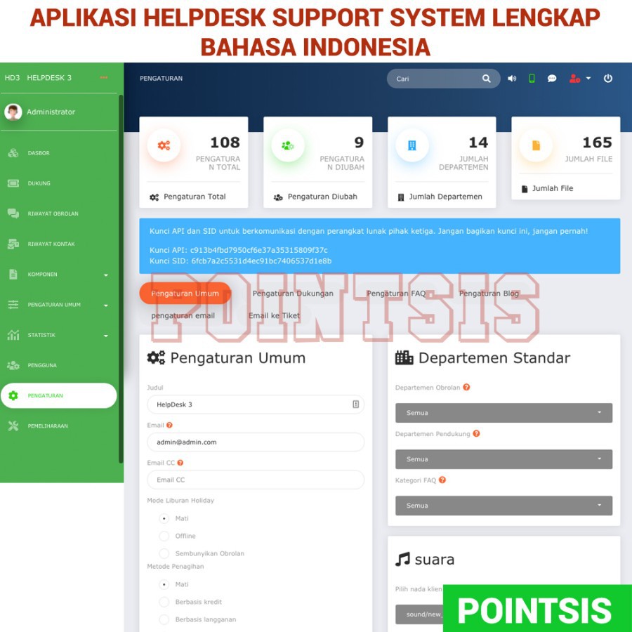 Jual Program Aplikasi Helpdesk Support Tiket Filter Departemen Live Chat PHP Indonesia|Shopee Indonesia