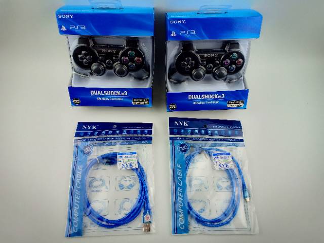 STIK PS3 OP - STIK PS3 ORI PABRIK 2 PCS 2 USB NYK - JOYSTICK PS PLUS KABEL