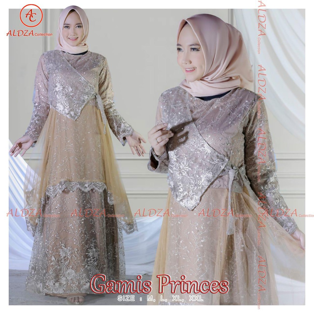 PROMO GAMIS PRINCES / ABAYA PRINCES ?GAMIS TULLE MUTIARA BORDIR