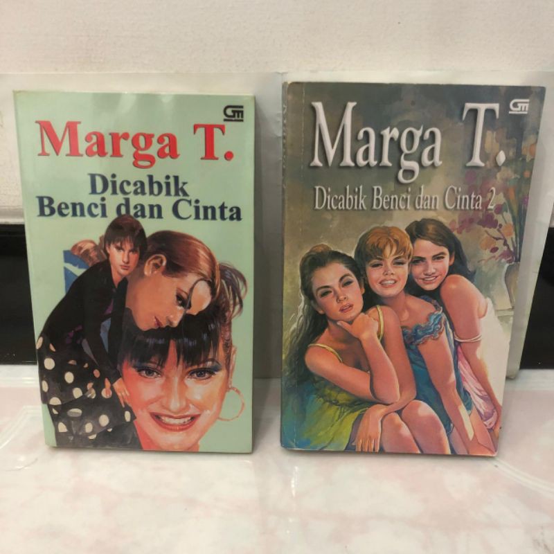 DICABIK BENCI DAN CINTA SET 2 BUKU - MARGA T - PRELOVED NOVEL - NOVEL BEKAS