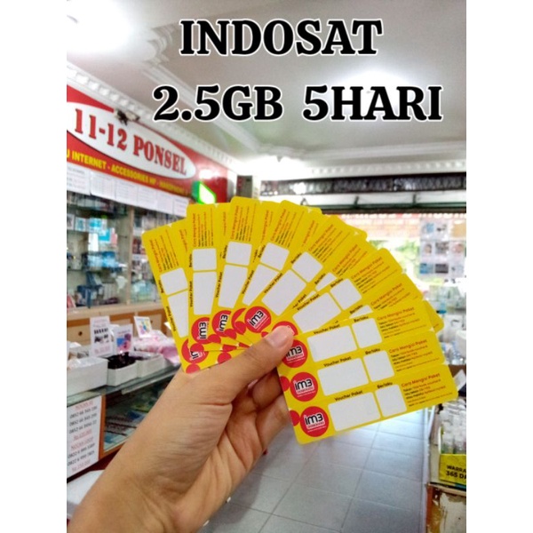 VOUCHER INDOSAT IM3 2.5GB (3GB) 5HARI