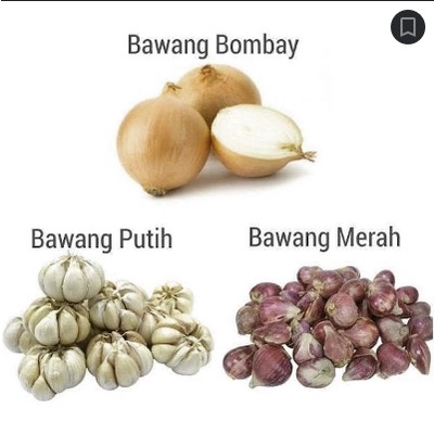 

Bawang Merah / Bawang Putih Banci Utuh Kating / Bawang Bombay