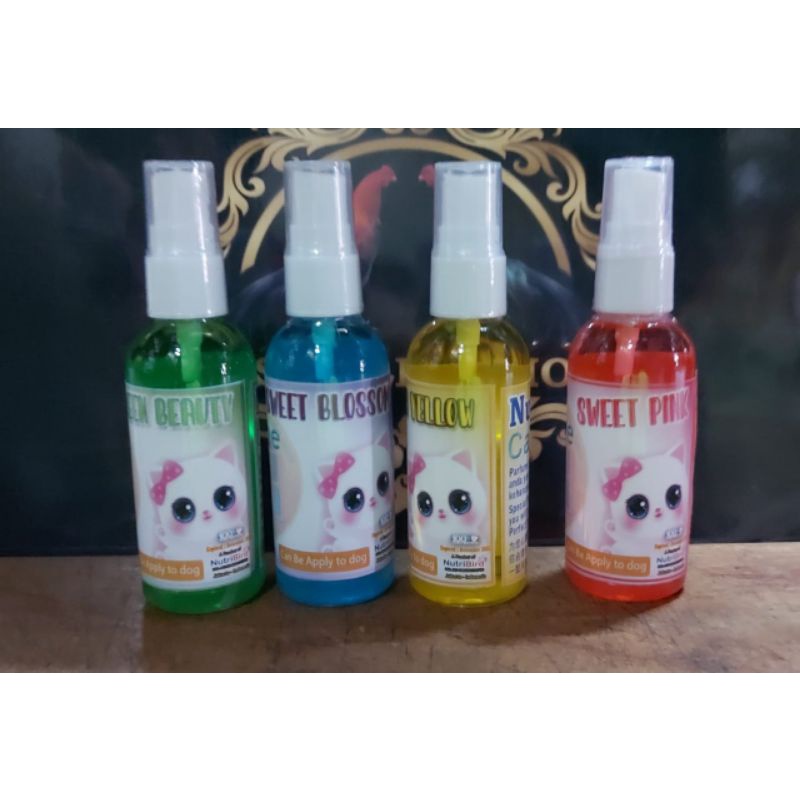 cat parfume 60ml pet cologne kucing anjing sweet blossom nutri pengharum