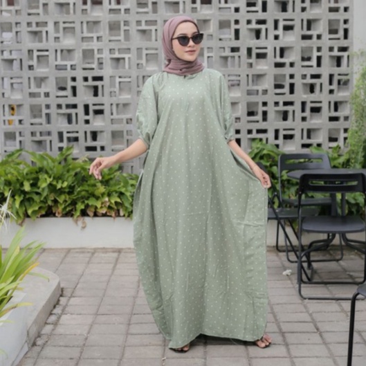 Kaftan Zolla Homey dress Daster Murah Rayon Viscose Baju Wanita Resleting Busui