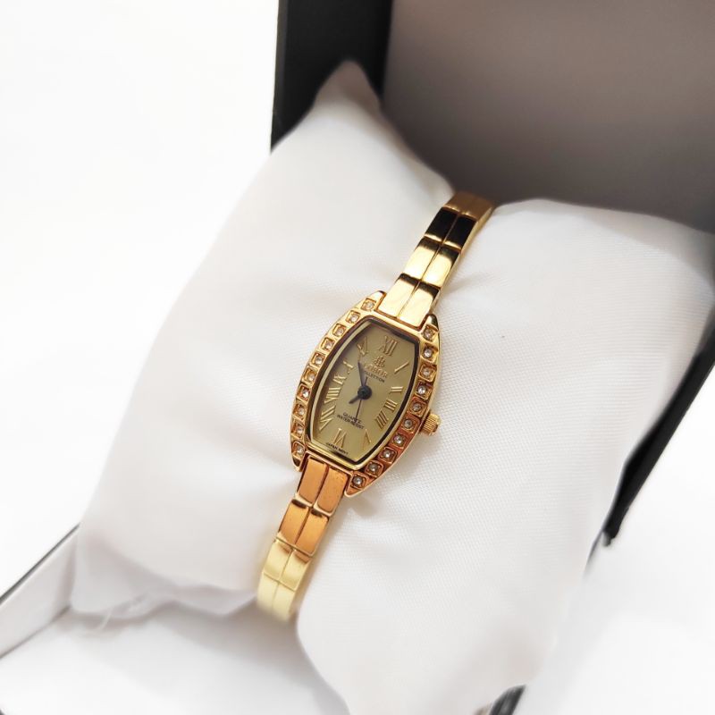 Jam Tangan Wanita Lobor Original 814 L Gold Analog