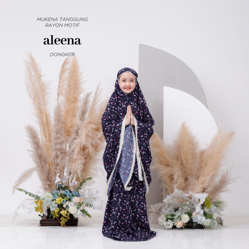 PUSAT MUKENA TASIK-MUKENA TANGGUNG ANAK RAYON RENDA MOTIF ALEENA