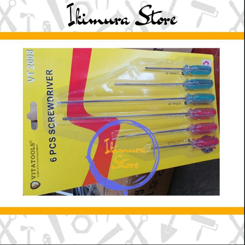 Obeng Set 6Pcs / Screwdriver 6 Pcs VITATOOLS